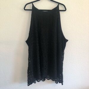 Torrid Stretch Lace Halter Neck Tunic Top